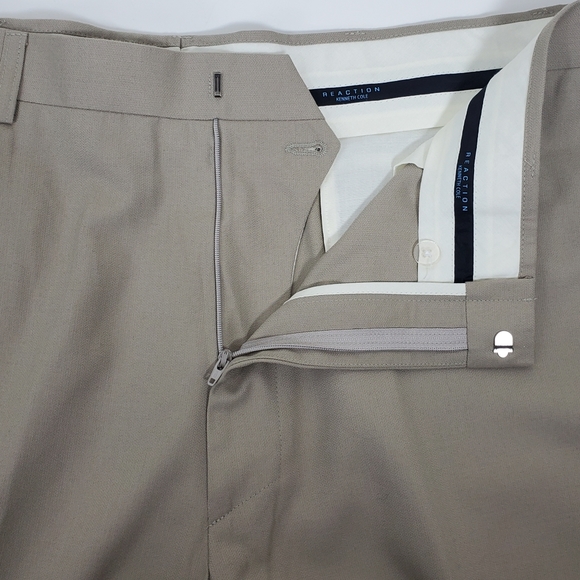 NWT Kenneth Cole Reaction khaki trouser pants 38× 34 - Picture 5 of 13